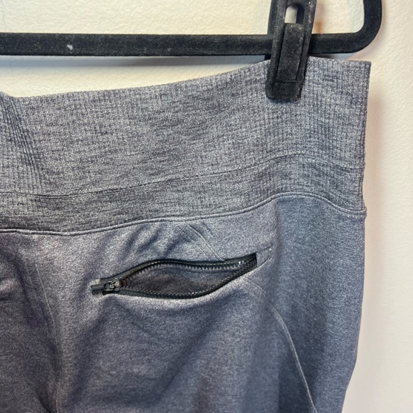 Athleta Womens Venice High Rise Jogger Pants Gray Heather Athletic Zip Pocket XL - Picture 12 of 14